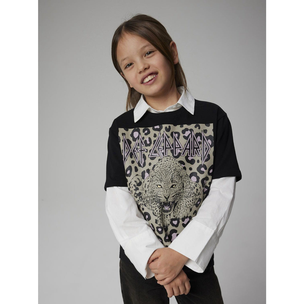 Name It Black Nkfsuri Defleppard Ss Nreg Topp Box Unv