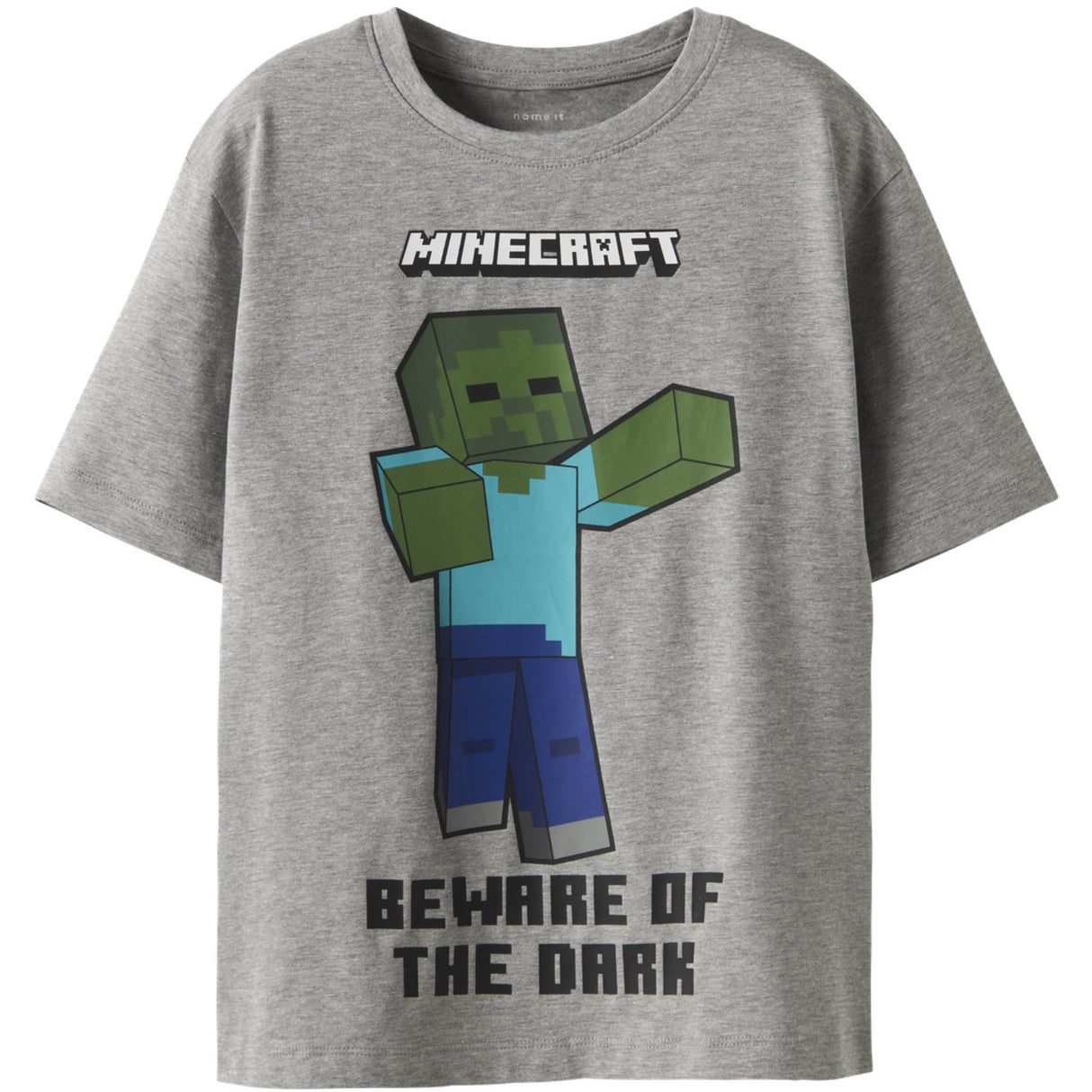 Name It Grey Melange Nkmsumba Minecraft Ss Nreg Topp Box Bfu