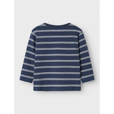 Name It Insignia Blue Nmmsofus Paw Ls Nreg Topp Box Cplg