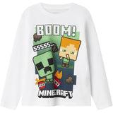 Name It Bright White Nkmac Minecraft Ls Nreg Topp Box Noos Bfu