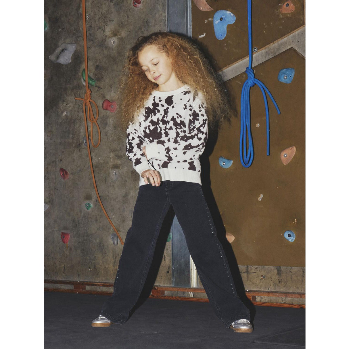 Name It Black Nkfrose Wide Rhinestone Jeans 8810-Bf O