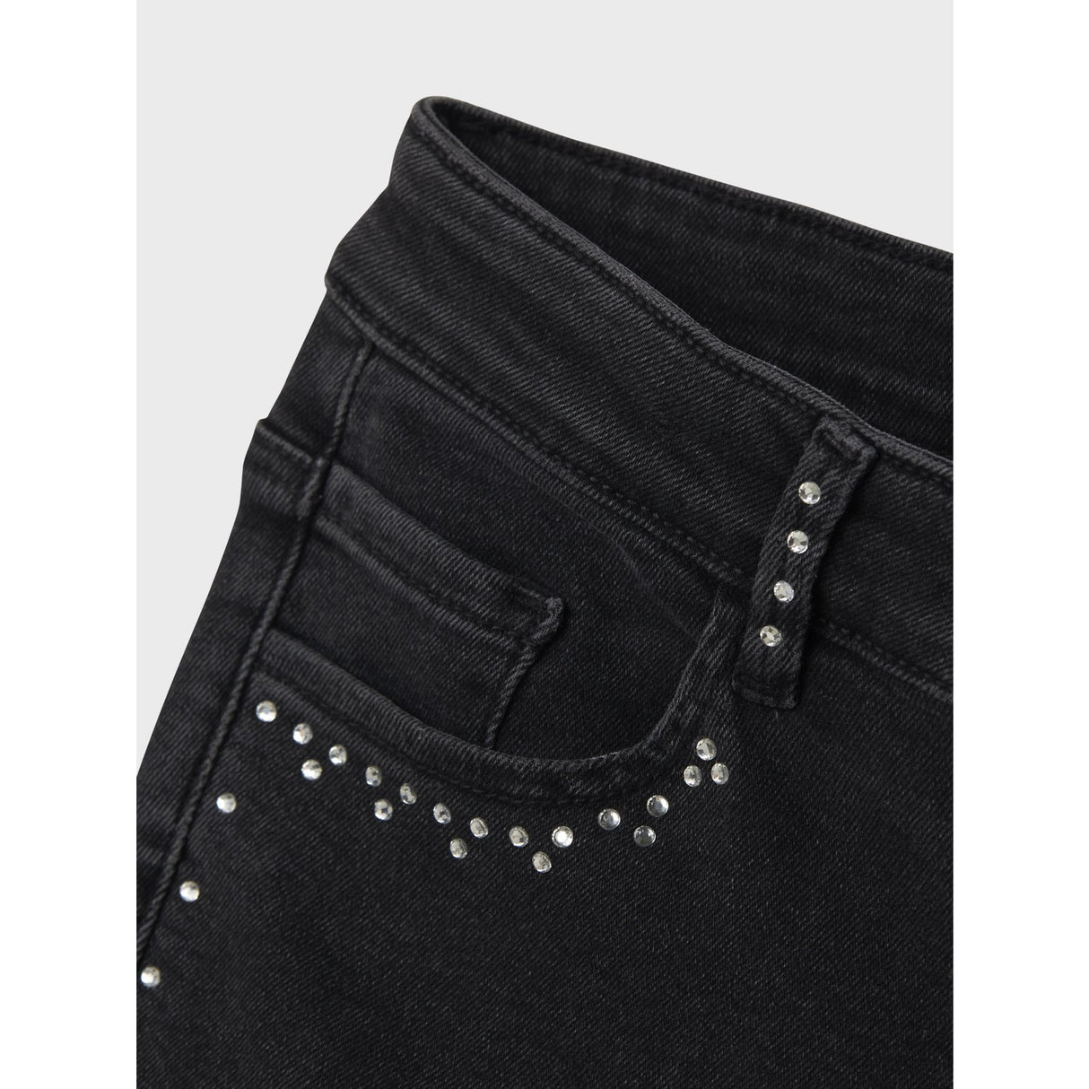 Name It Black Nkfrose Wide Rhinestone Jeans 8810-Bf O