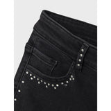 Name It Black Nkfrose Wide Rhinestone Jeans 8810-Bf O