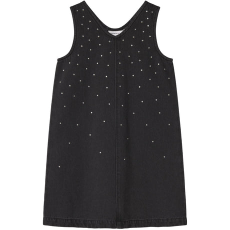 Name It Dark Grey Denim Nkfmonala Sl Loose Klänning 8810-Im O