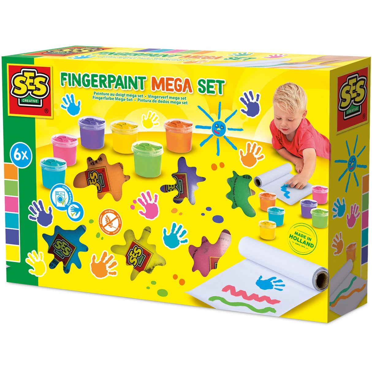 SES Creative Fingerfärg Mega Set 6X110Ml