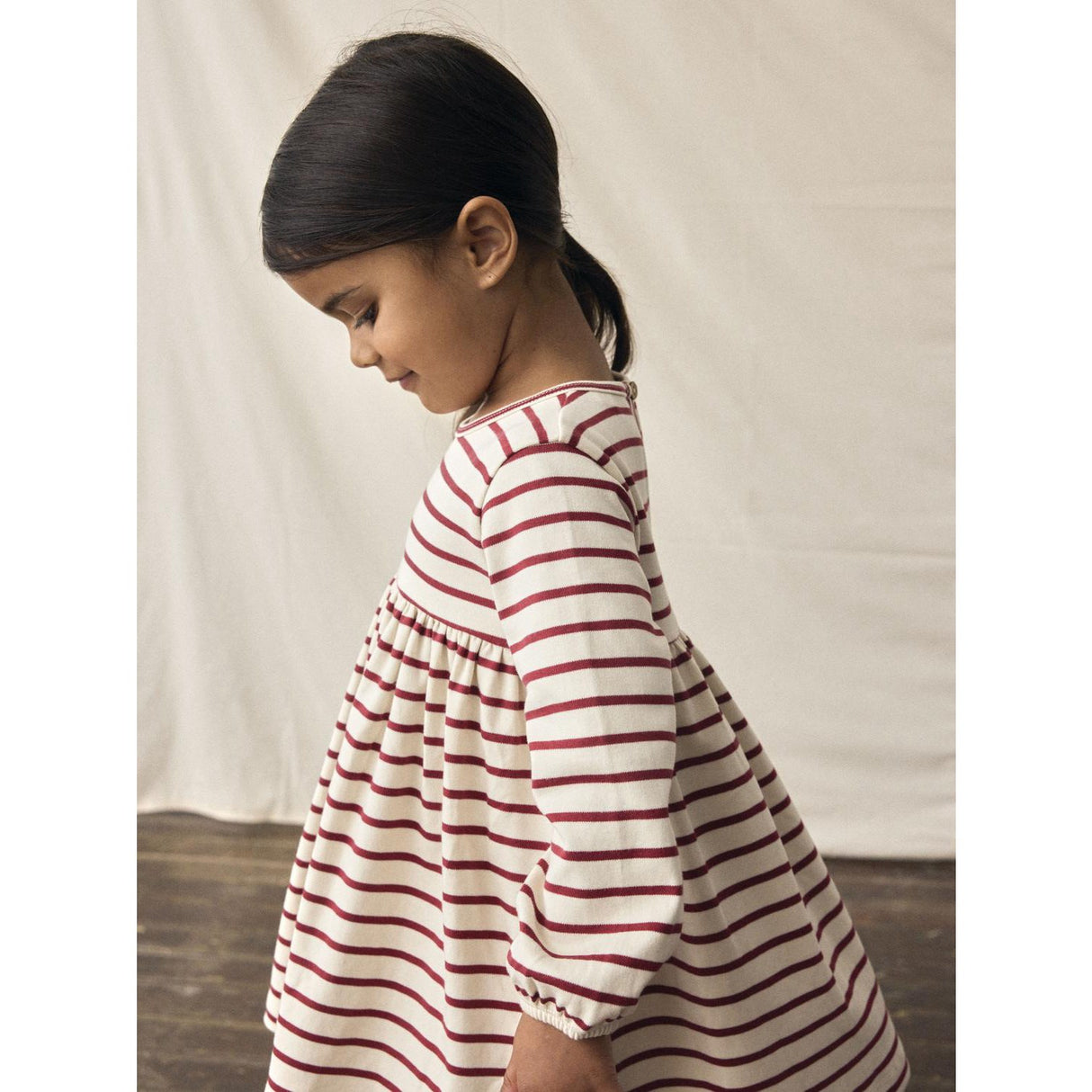 Lil'Atelier Turtledove Red Dahlia Nmflimia Ls Loose Klänning Lil