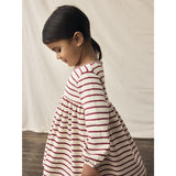 Lil'Atelier Turtledove Red Dahlia Nmflimia Ls Loose Klänning Lil