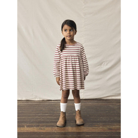 Lil'Atelier Turtledove Red Dahlia Nmflimia Ls Loose Klänning Lil