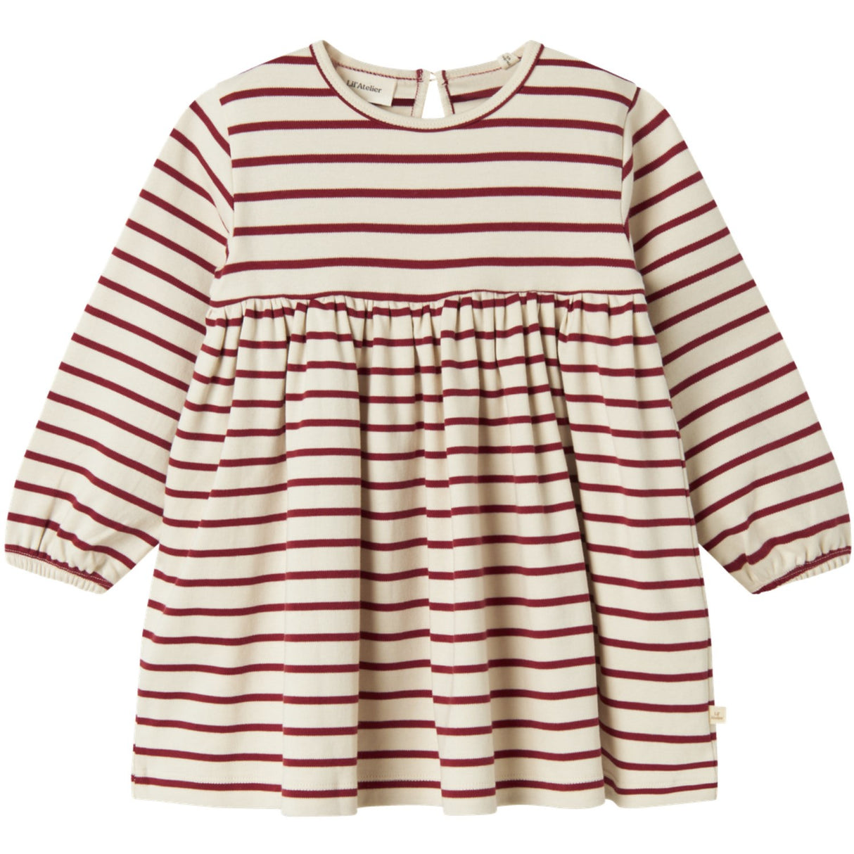 Lil'Atelier Turtledove Red Dahlia Nmflimia Ls Loose Klänning Lil