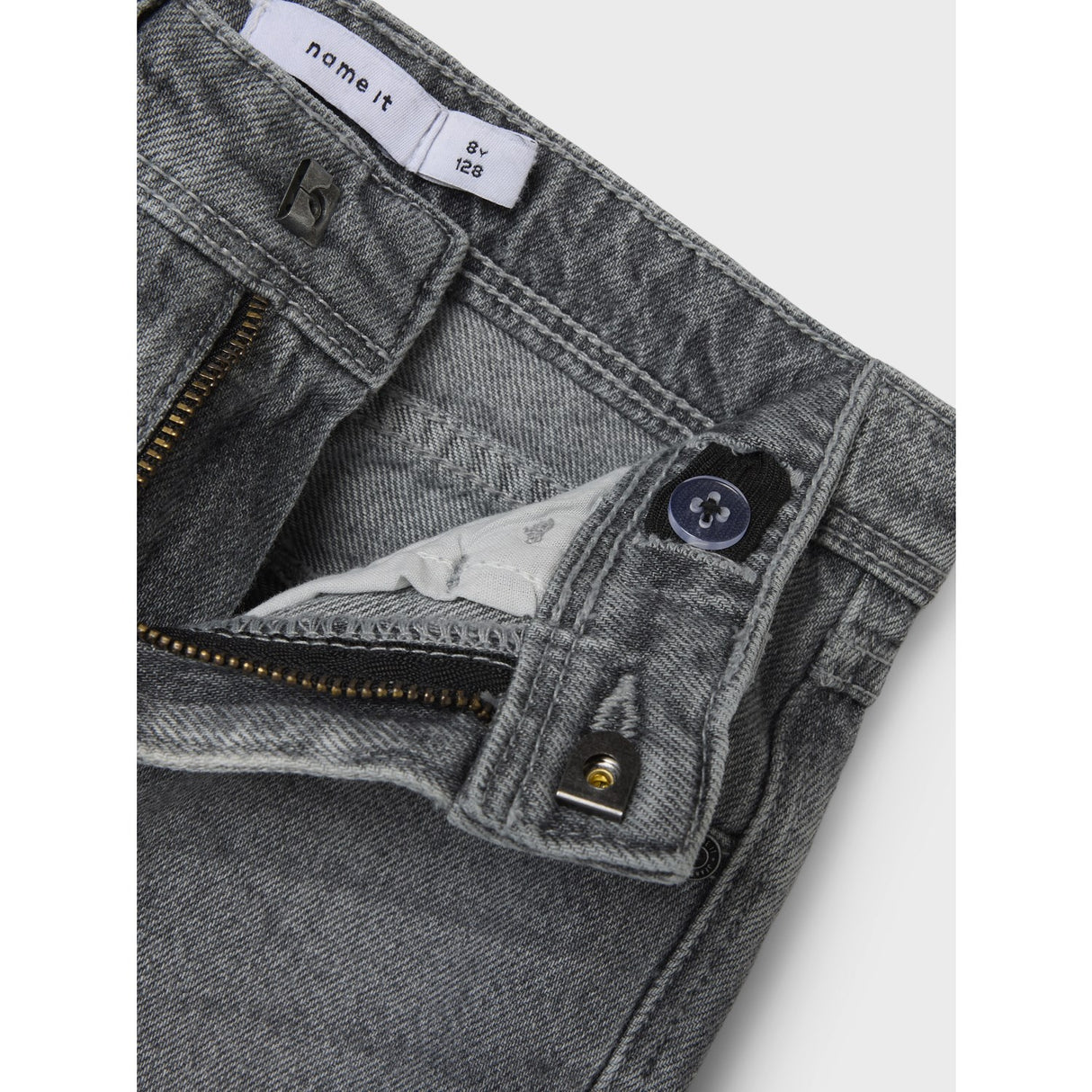Name It Light Grey Denim Nkmryan Straight Jeans 5950-Dm Noos