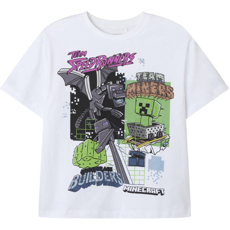 Name It Bright White Nkmjahi Minecraft Nreg Ss Topp Noos Bfu
