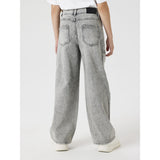 Name It Light Grey Denim Nkfrose Hw Wide Jeans Destr 1411-Be Noos