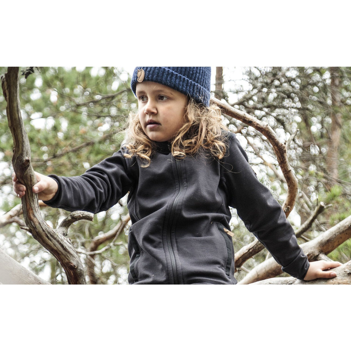 Fjällräven Dark Navy Kids Keb Fleece Hoodies