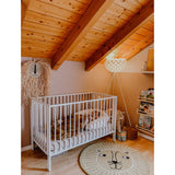 tiSsi® White Laquer Jori Sammenklappelig Säng Massiv Bok