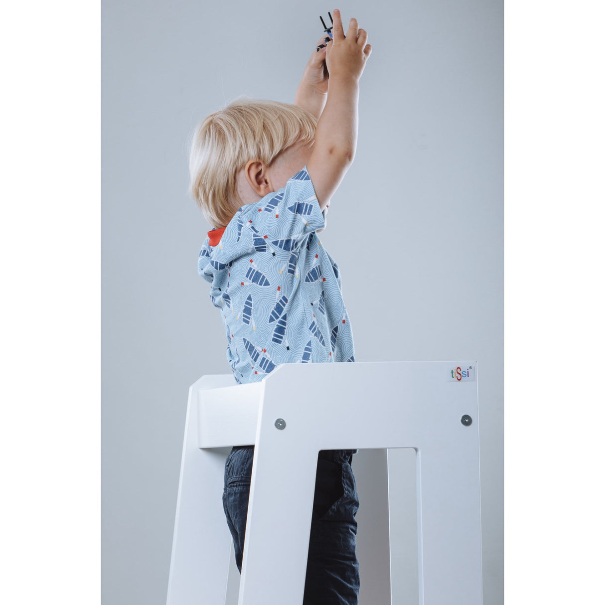 tiSsi® White Laquer Felix Lärande Torn Massiv Bok