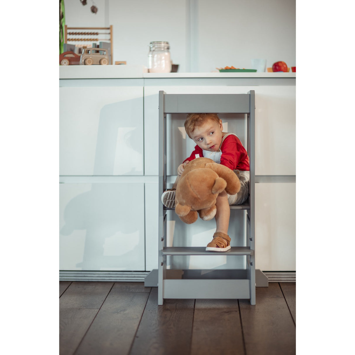 tiSsi® Stormy Grey Laquer Felix Lärande Torn Massiv Bok