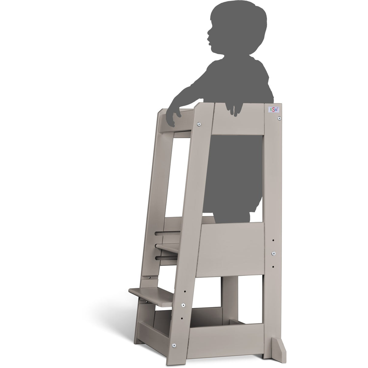 tiSsi® Stormy Grey Laquer Felix Lärande Torn Massiv Bok