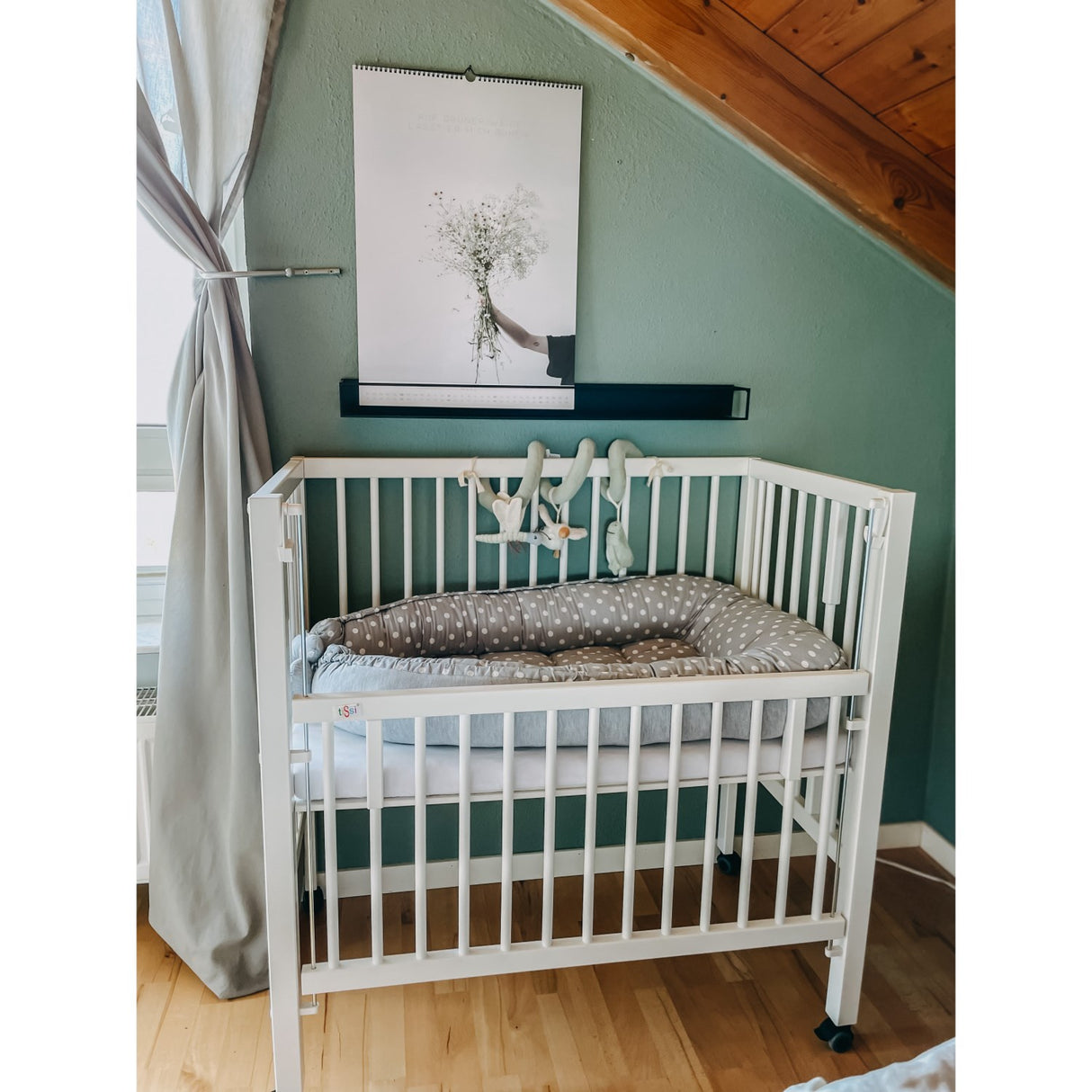 tiSsi® White Laquer Maxi Barneseng Massiv Bok