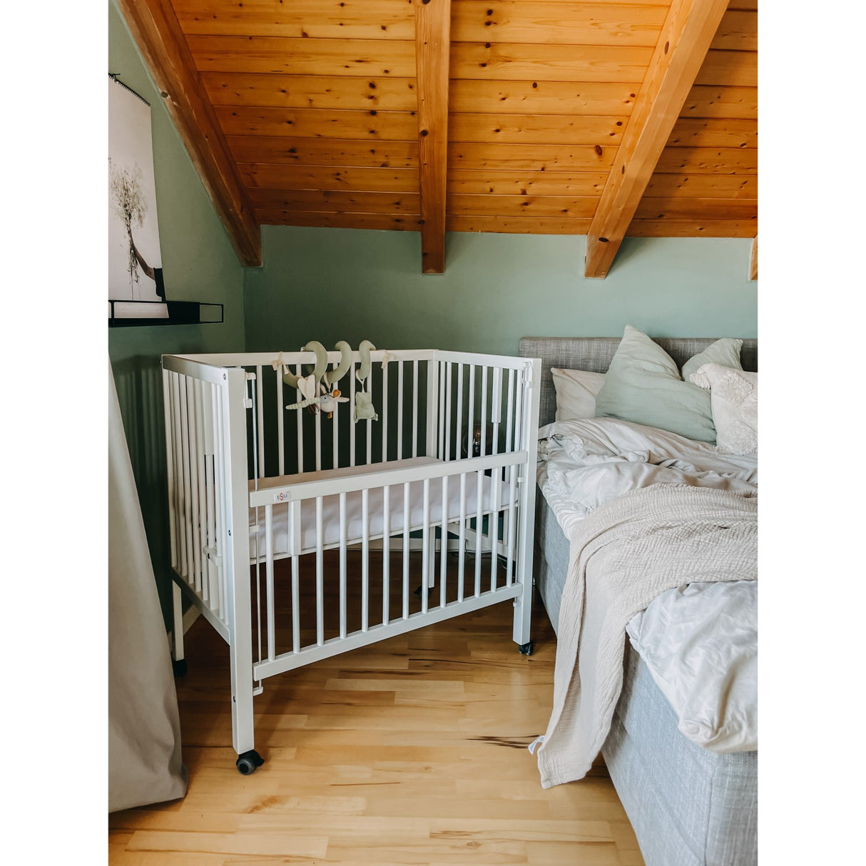 tiSsi® White Laquer Maxi Barneseng Massiv Bok