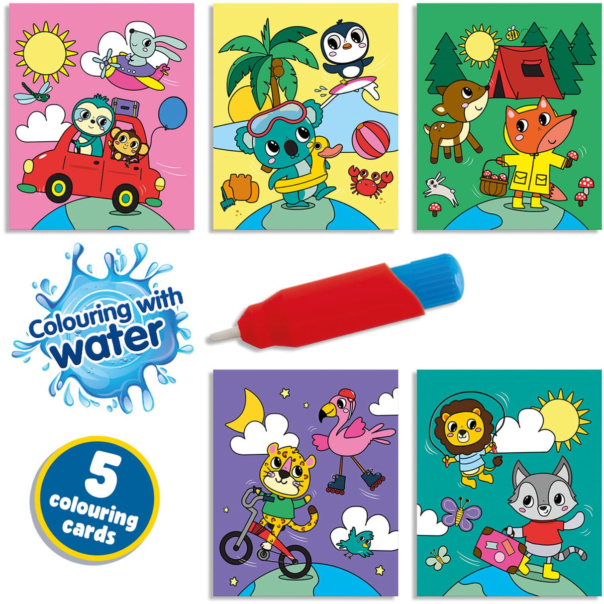 SES Creative Färgläggning Med Vatten Resa Målarbok