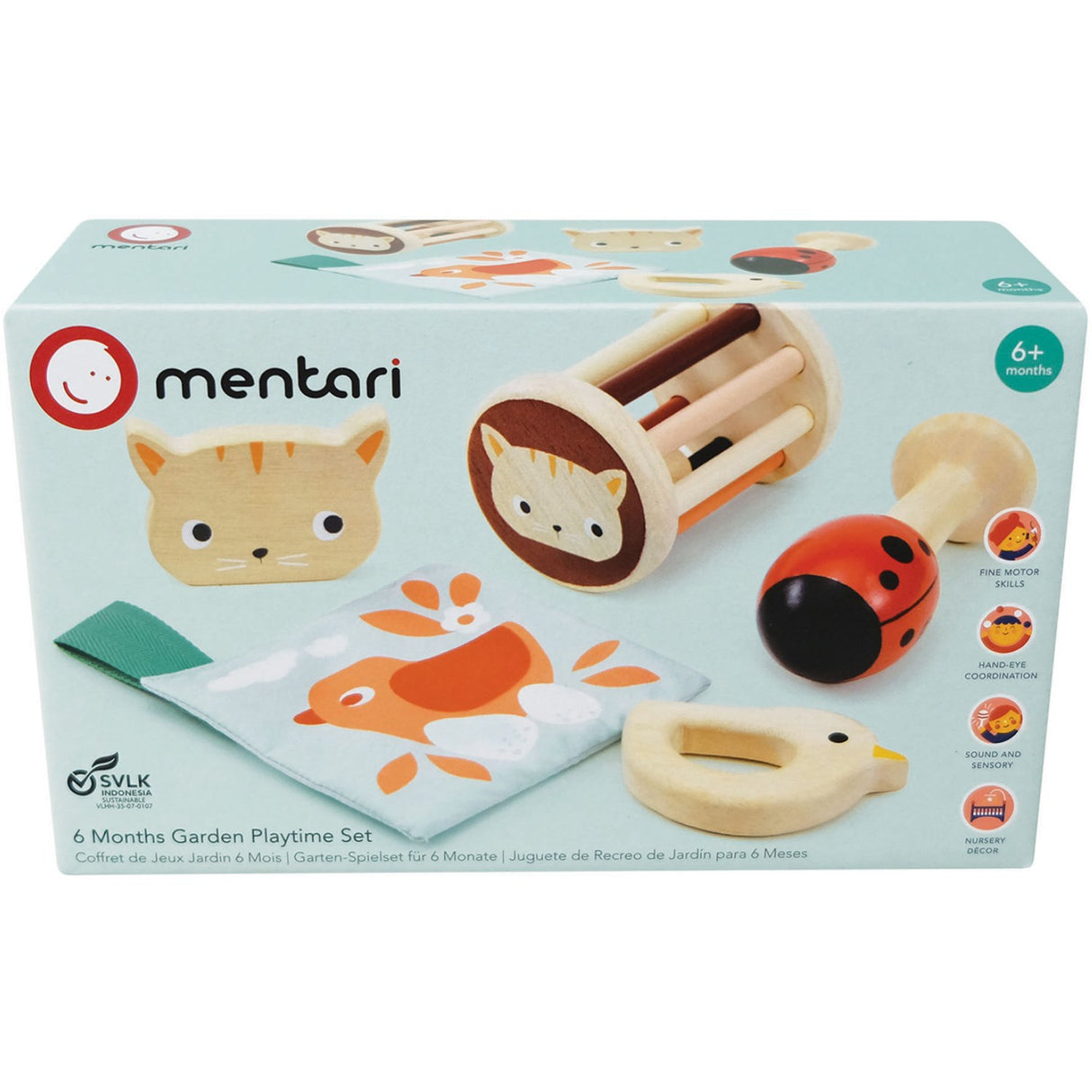 Mentari Rattle Set Trädgårdstema