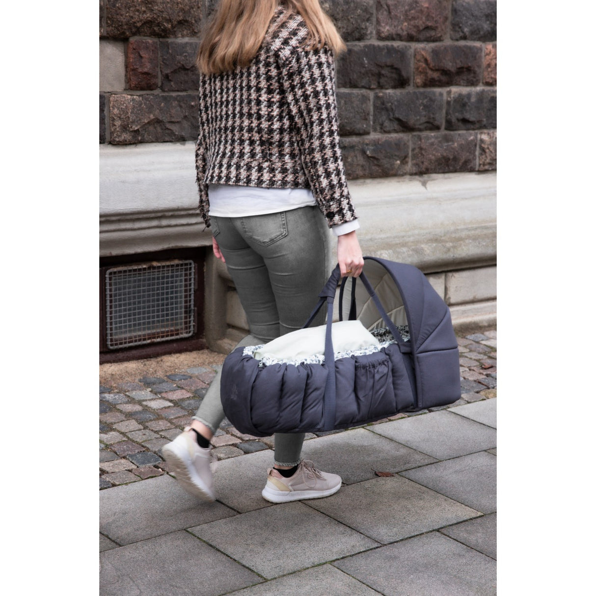 Sebra Blue Olive Huva For 3-In-1 Baby Nest