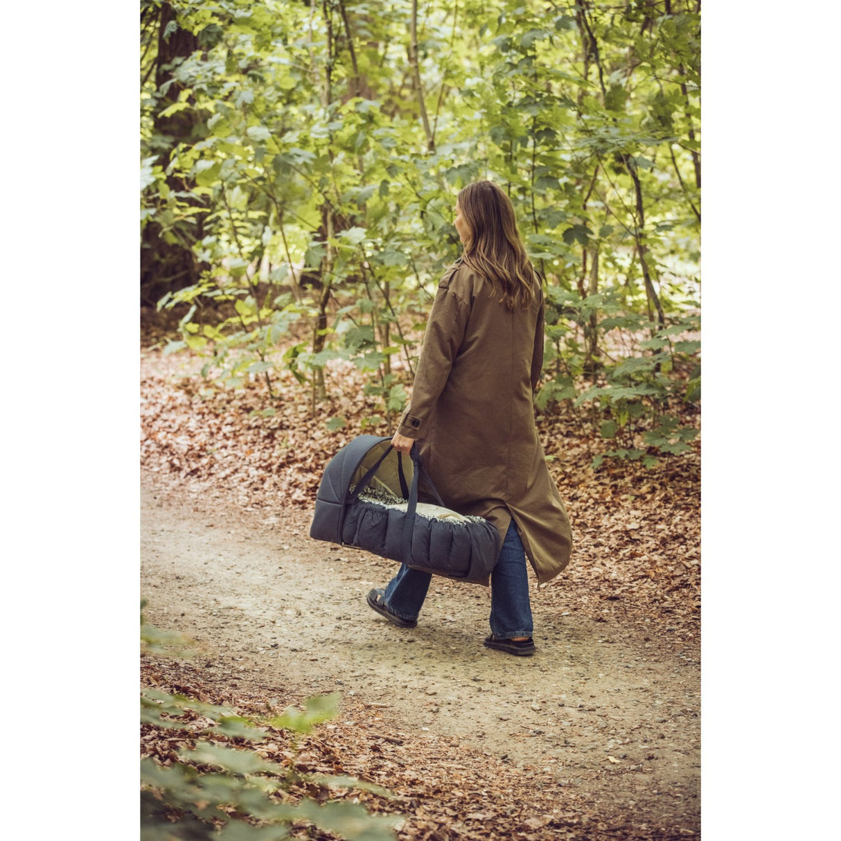 Sebra Blue Olive Huva For 3-In-1 Baby Nest