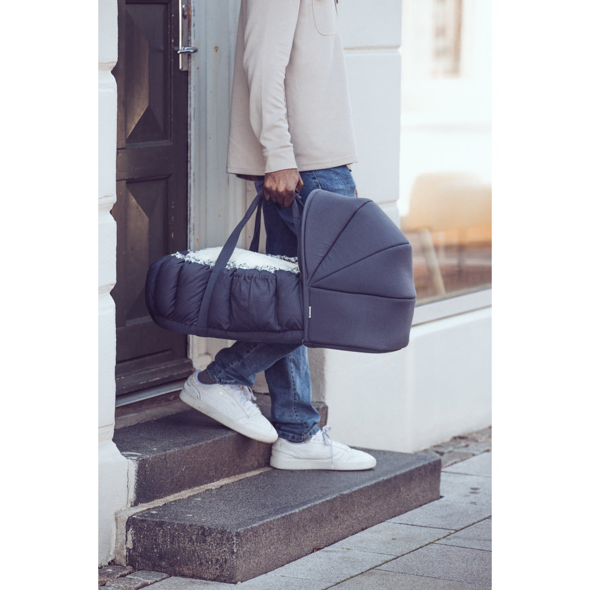 Sebra Blue Olive Huva For 3-In-1 Baby Nest