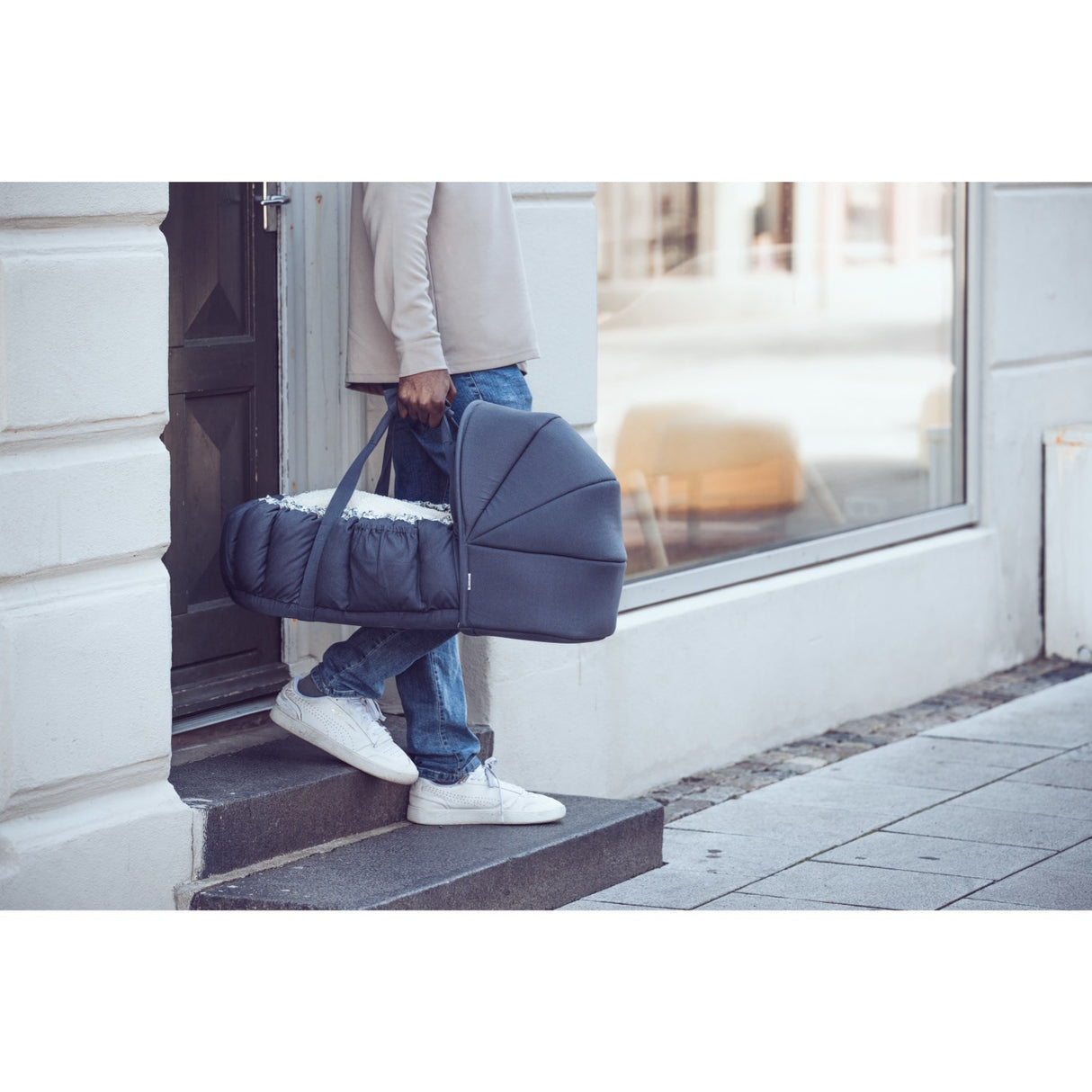 Sebra Blue Olive Huva For 3-In-1 Baby Nest