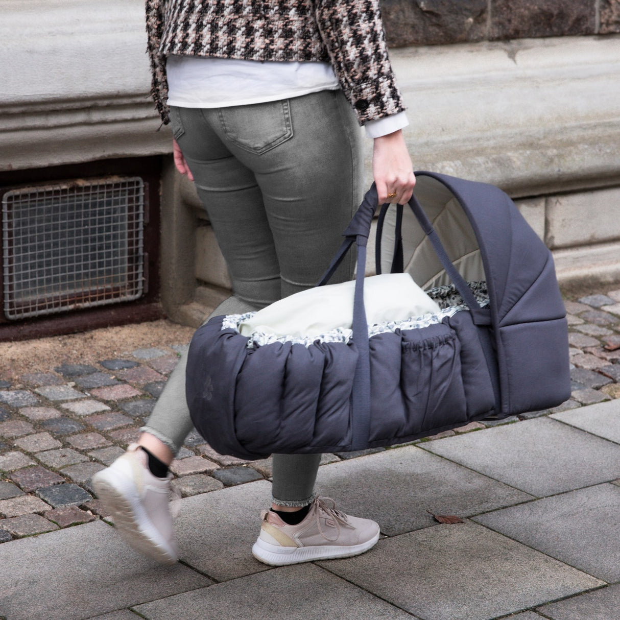 Sebra Blue Olive Huva For 3-In-1 Baby Nest