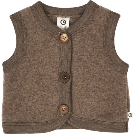 Müsli Walnut Melange Woolly Fleece Väst