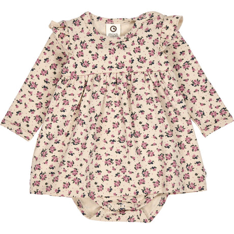 Müsli Oak/ Nostalgia Rose/ Deep Green Zinna L/S Klänning Body