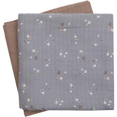 Müsli Jasmin Blue/ Balsam Cream/ Walnut Stars Cloth Diaper 2-Pack