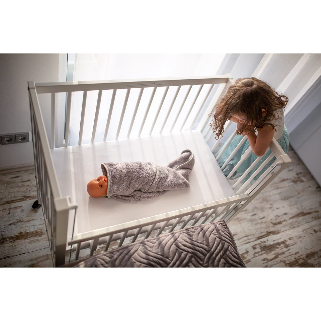 tiSsi® White Laquer Maxi Barneseng Massiv Bok