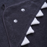 Pippi Odyssey Gray Hooded Baby Handduk