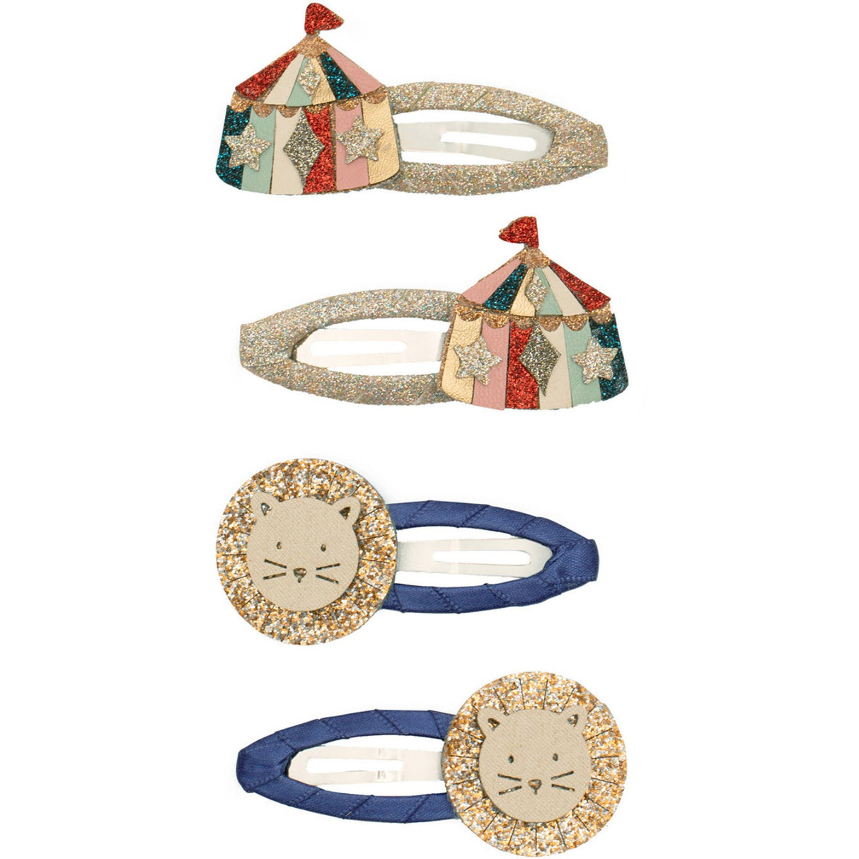 Mimi & Lula 4 Hårklämmor - Lion Circus