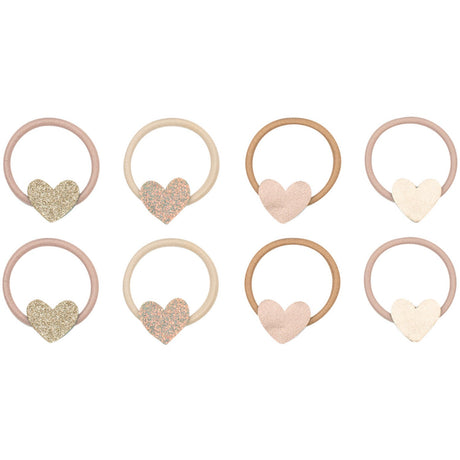 Mimi & Lula 8 Hårelastikker - Mini Heart Shimmer Enchanted