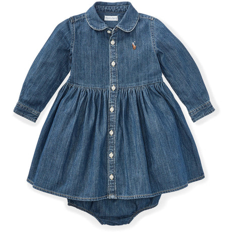 Ralph Lauren Baby Indigo Baby Girl Day Klänning