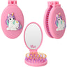 Ylvi Pink Folding Hairbrush Med Unicorn