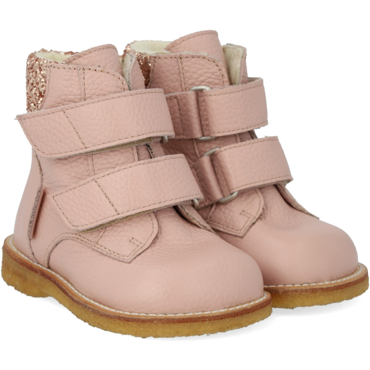 Angulus Rosebud/Maple Glitter TEX Glitter Glitter Känga med kardborrestängning