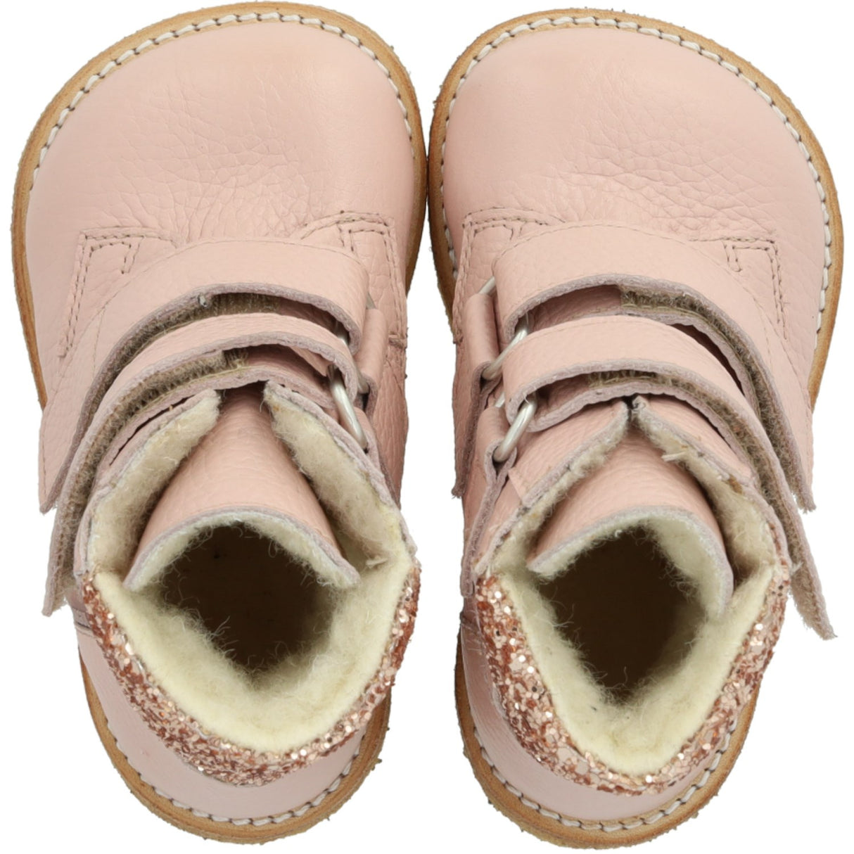 Angulus Rosebud/Maple Glitter TEX Glitter Glitter Känga med kardborrestängning