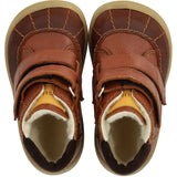 Angulus Cognac/Sun Yellow/Dark Brown Beginner TEX känga med kontrasterande sömmar