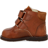 Angulus Cognac/Cognac Nybörjare TEX känga med hjärta brodyr