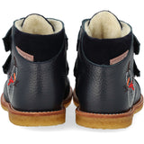 Angulus Navy/Navy Nybörjare TEX Känga med Broderad Snögubbe