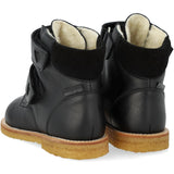 Angulus Svart/Svart Glitter TEX Känga med Glittrande Glitter Hjärtan