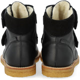 Angulus Svart/Svart Glitter TEX Känga med Glittrande Glitter Hjärtan