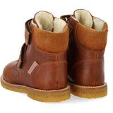 Angulus Cognac/Cognac Glitter/Mustard TEX Känga med gnistrande glitterhjärtan