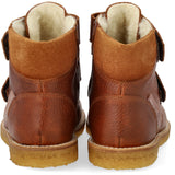 Angulus Cognac/Cognac Glitter/Mustard TEX Känga med gnistrande glitterhjärtan