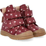 Angulus Berry Hearts/Rosebud Börjar TEX-støvle Med Print Och Merino Uldfoer