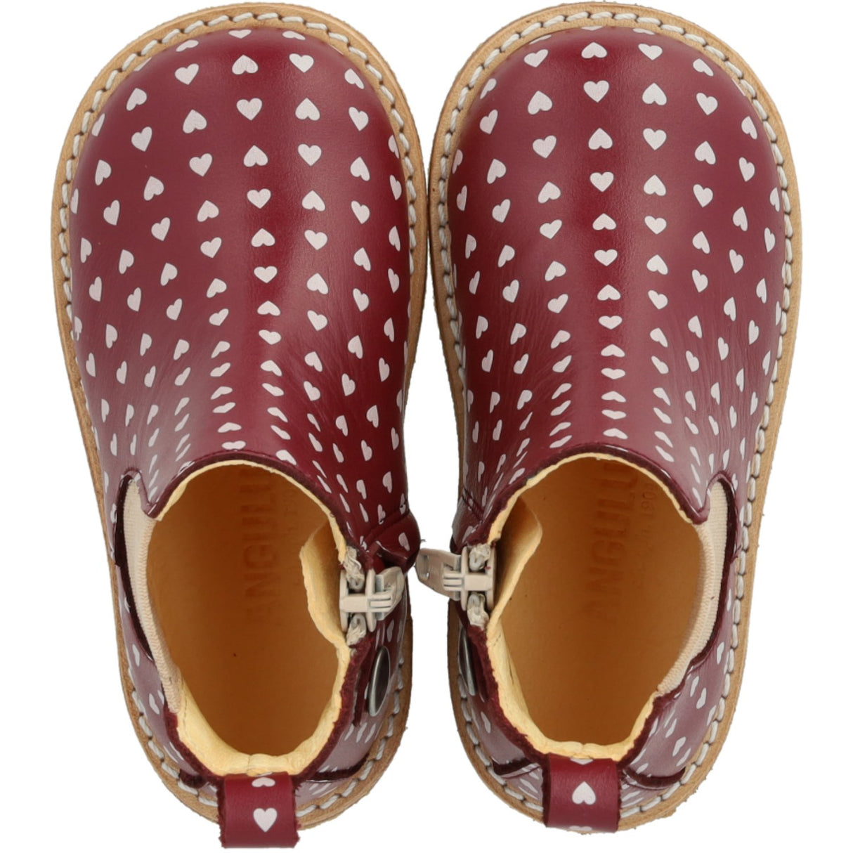 Angulus Berry Hearts/Rose Classic Nybörjare Chelsea Känga med tryck